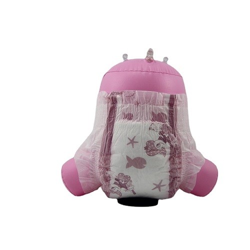 Customized Blue ADL Baby Cotton Diapers pants PE Breathable Backsheet