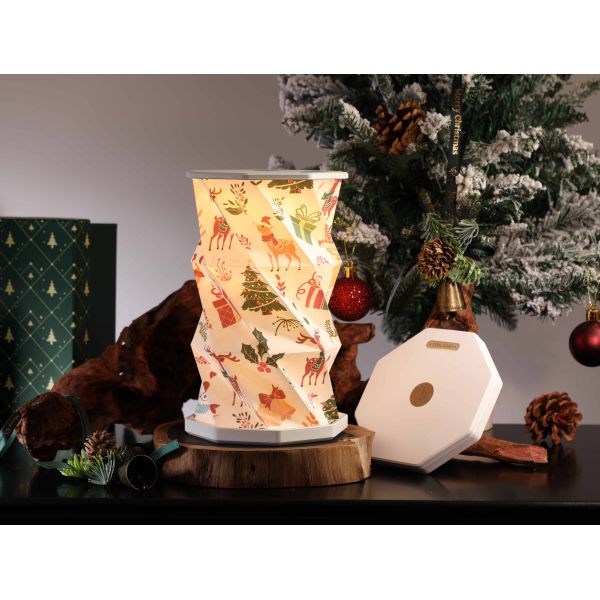 Cordless Bedroom Tree Shaped Lamp Wood Paper Lights Home Decor