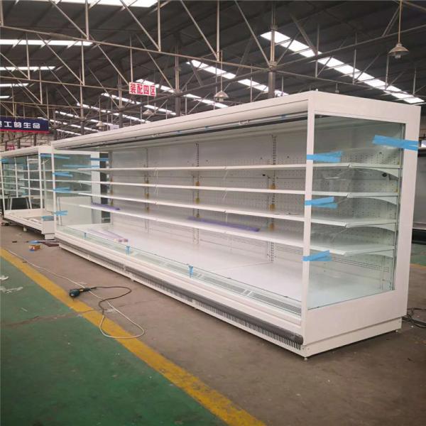 Commercial Multi-deck open chiller supermarket convenience store showcase for fruit and vegetable
