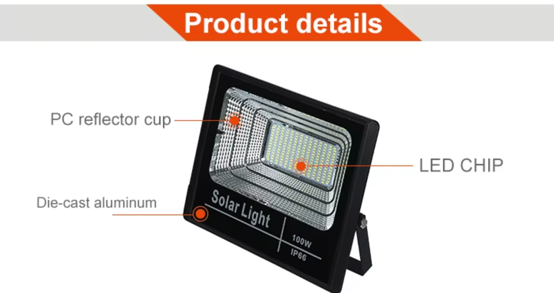Customized Warehousee high lumen outdoor solar led flood light