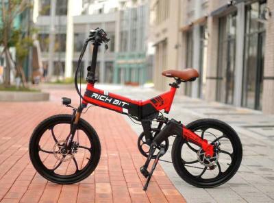 Suspensão completa da bicicleta elétrica portátil que dobra Ebike 8v 9.6Ah 35kmh Richbit Top-730
