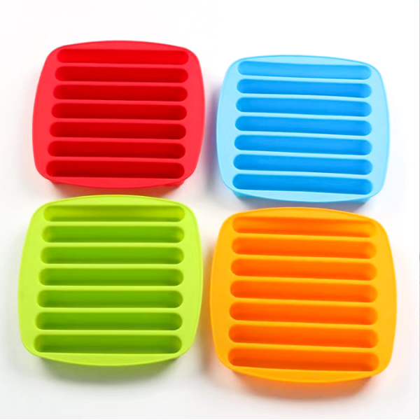 Multiple-color Ice Stick Mould 7 Cavity Silicone Biscuits Chocolate Mold Ice Cube Tray