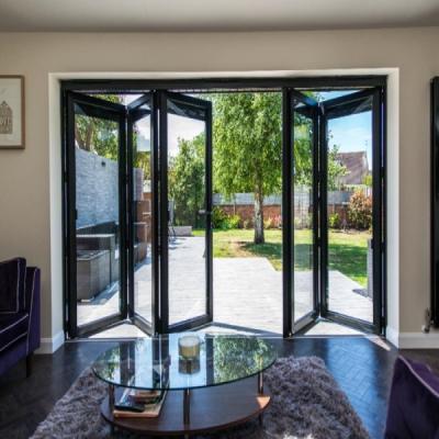 Double Tempered Aluminium Sliding Patio Doors Waterproof Window Glass