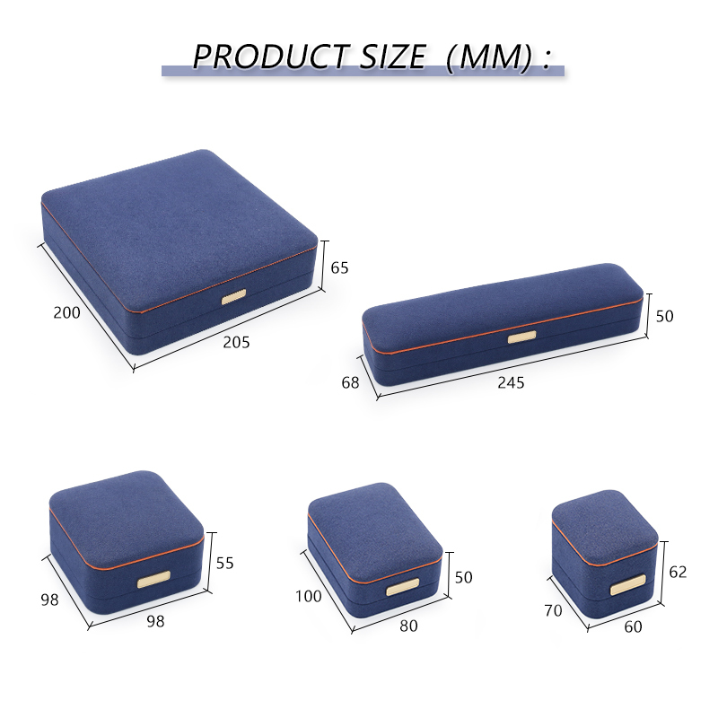 Luxury Microfiber Jewelry Packaging Box For Ring Pendant Earrings Bracelet Necklace