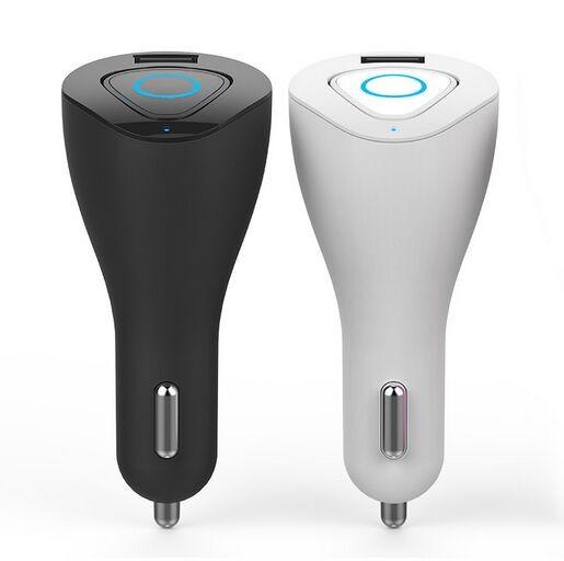 Car Bluetooth Headphones With 2.1 A Charger Intellingent 1-to-2 Multipoint Connection