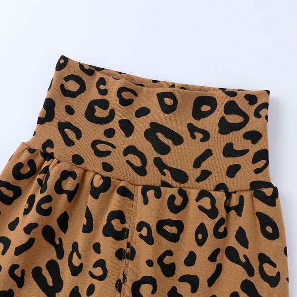Children'S Outfit Sets Children'S Leopard Print Casual Cotton Suits