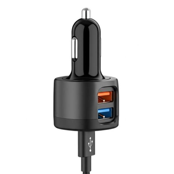 Cargador de coche USB dual 2.4A 3.0A para smartphones y tabletas