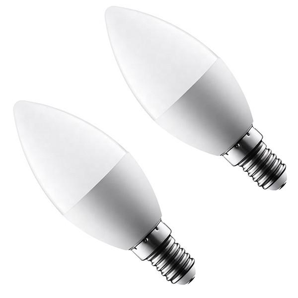 3/5/7/9W Dimmable Indoor LED Light Bulbs Candle Shape Aluminum