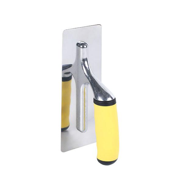 Round Corner 420 Stainless Steel Trowel 200mm / 240mm Length 0.7mm Thick Rubber Handle