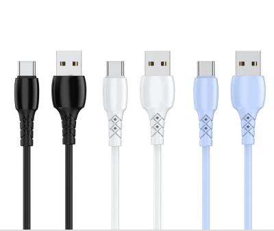 Soft Grip Simple-Style Silicone Data Cable 5V 2.4A USB-Micro/Lightning/Type-C C-C20V3A 60W max OEM Support Customized