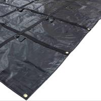 Tissu revêtu en PVC sur mesure à plat en acier bleu Plaques de bâches en PVC