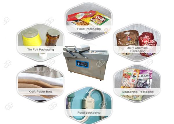 Commercial Double Chamber Vacuum Packing Machine 304 Stainless Steel For Sausage Grain