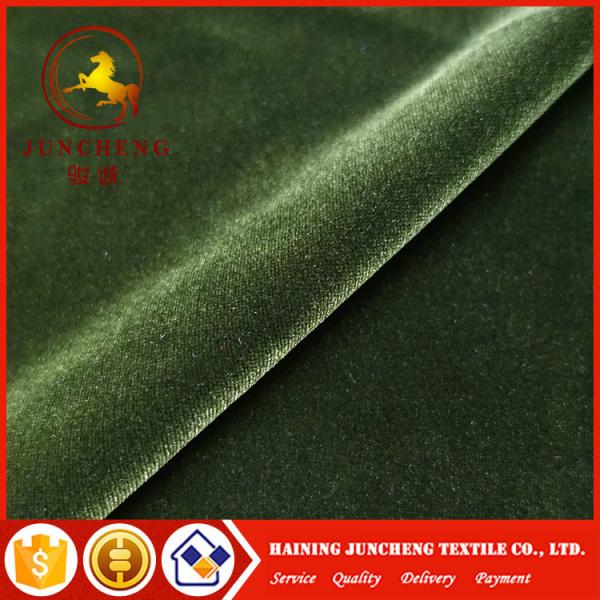 2017  240gsm New Polyester Spandex Shimmer Velvet Lady Garment Fabric with elastic