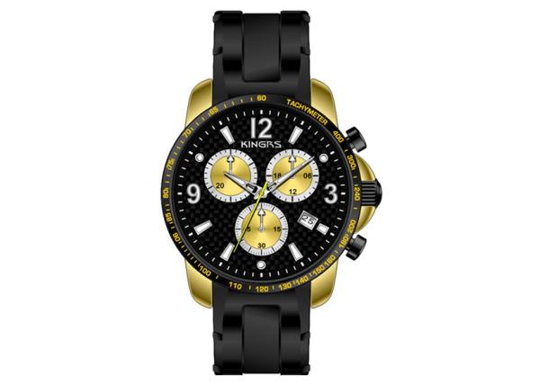 Rubble Strap Multifunction Wrist Watch Alumium Case For Men 45.0mm