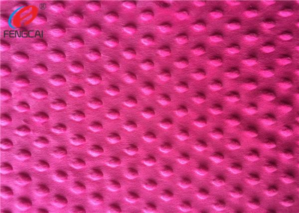 Embossed 100% Polyester Soft Velboa / Minky Dot Minky Plush Fabric