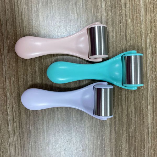 Pink/Green/White Frame Color Stainless Steel Facial Ice Roller for Face Massager