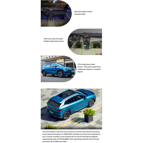 Китайские новые энергетические автомобили 4-колесные автомобили внедорожник Byd Tang Song Yuan EV электромобиль