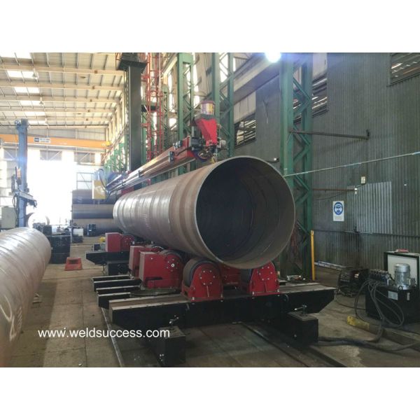 Conventional Tank Turning Rolls Stands 100 Ton Bolt Adjustment Steel Wheel Pipe