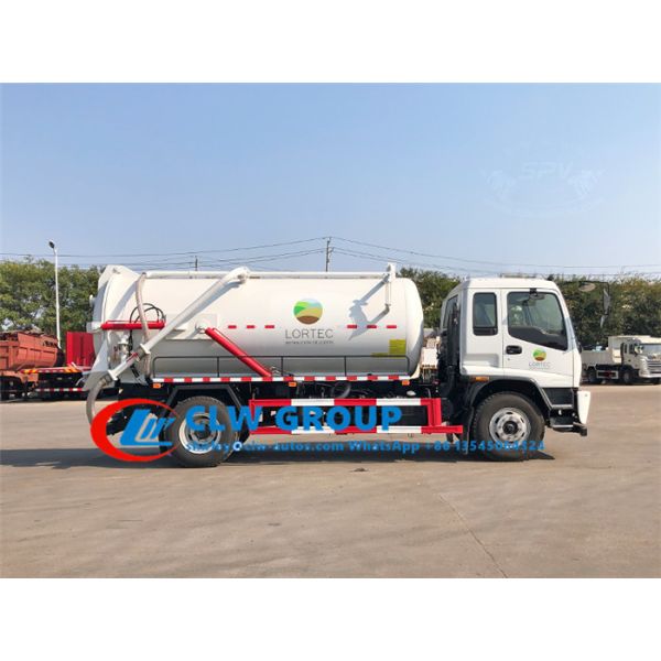 Camion d'aspiration d'eaux d'égout de vide d'acier inoxydable d'ISUZU FTR 10000L
