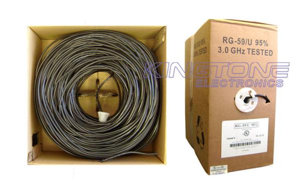 40% AL Braiding RG59 CATV Coaxial Cable 20 AWG CCS FPE PVC Jacket for CATV Systems