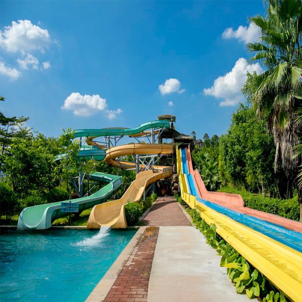 Professional Manufacturer Water Theme Park Equipment Commercial Kids Adult Big Fiberglass Water Slide for Adventure Water Park