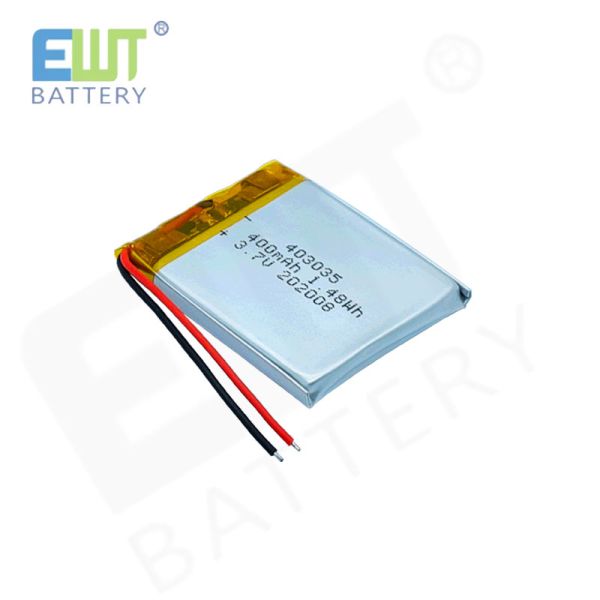 Consumer Electronics Solid State Lithium Ion Polymer Battery 3.7V 400mAh Lipo Battery 403035 PCB High Temperature Battery Li Po