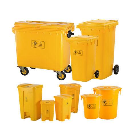 Foot Pedal Mobile Trash Bin 30 Gallons Medical Trash Can Medical Waste Bin