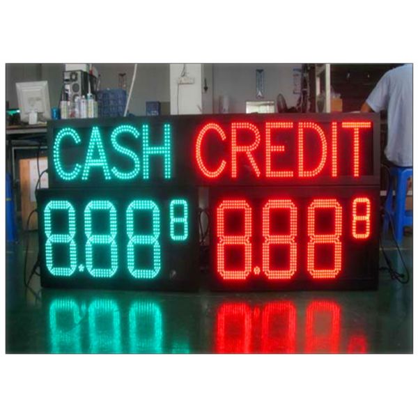Wireless Remote Control Gas Station LED Signs 4 Digits Number Display With 110°