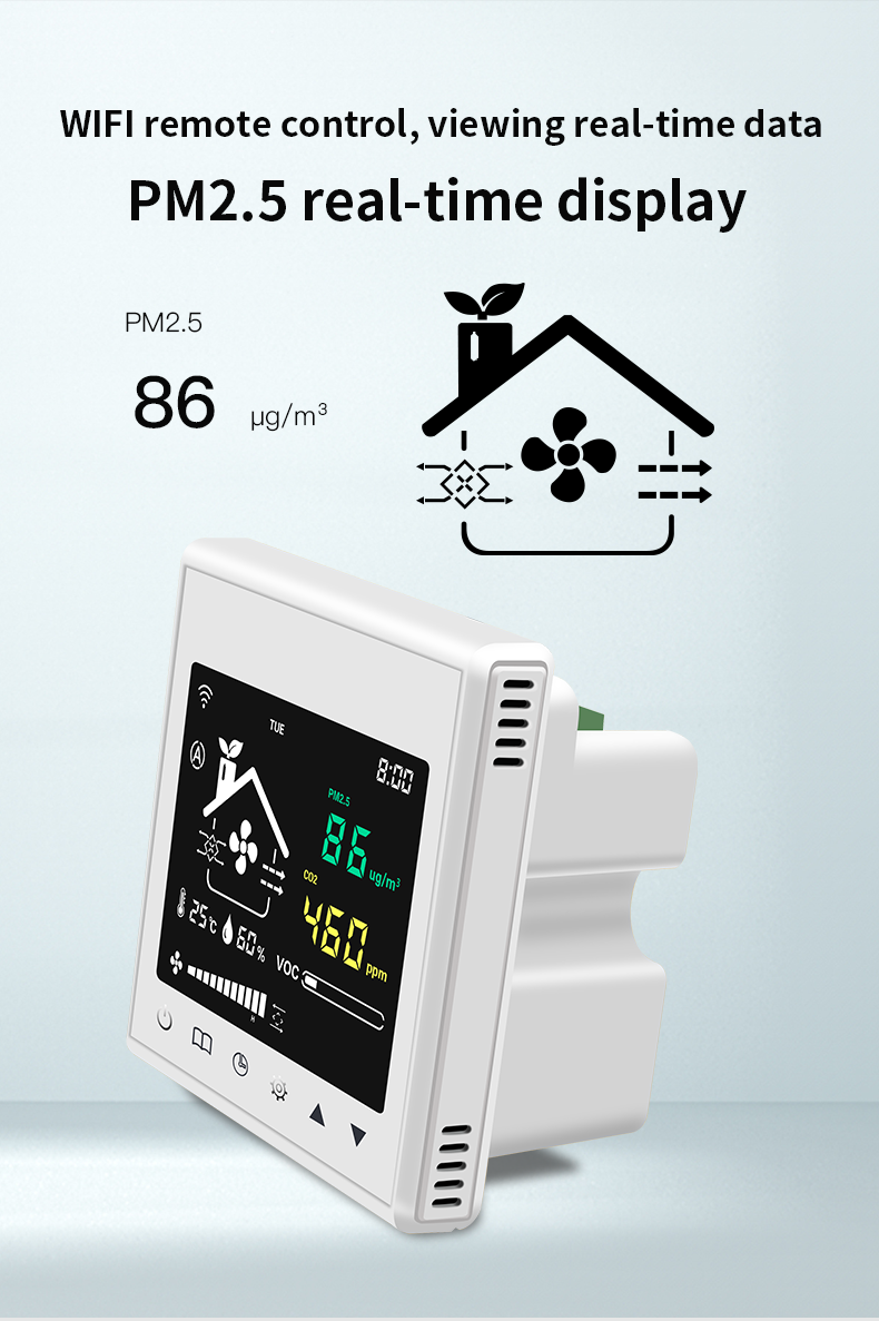 WiFi Smart Fresh Air Controller For Residential Commercial Ventilation System