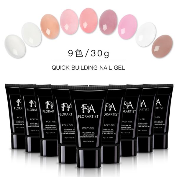 Acrygel Wholesale Nail Supplies Private Label Glitter Colors Polis Acrylic Poligel UV Nail Extension Poly Gel