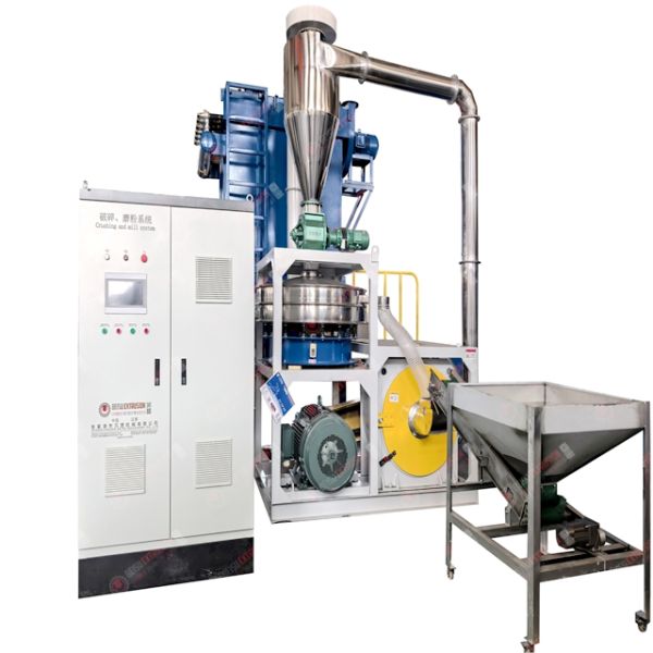 Plastic Waste Pvc Wpc Flooring Foam Board Sheet Door Profile Crushing Pulverizing Machine