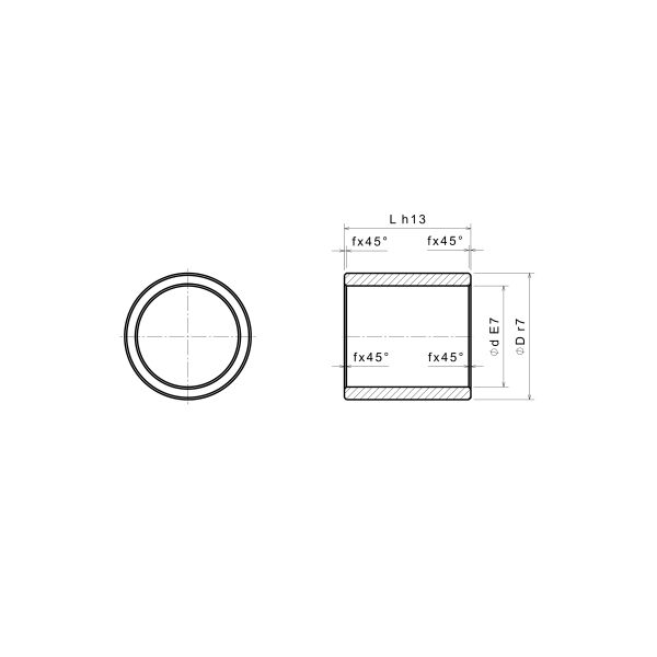 INW15-01 Oil Sintered Bearing CuSn10 Sintered Bronze Bearing FU-1 Powder Metallurgy Sleeve Type