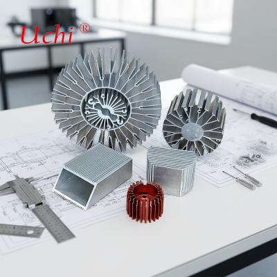 30W Anodized Tubular Heat Sink Skived Thermal Dissipation Solution