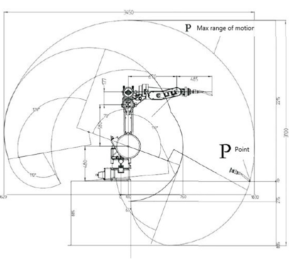 Новый Н тип робот дуговой сварки TIG горячей оси робота заварки 6 CNC надувательства автоматический