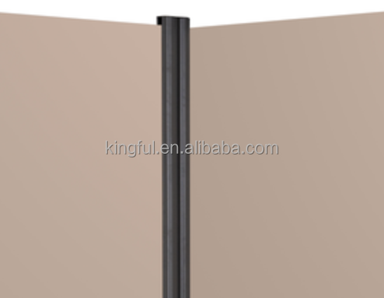 Double Retractable Patio Side Screen Awning with Manual Operation Polyester Material