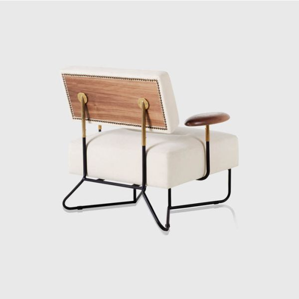 Upholstery Fiberglass Arm Chair QT Chair Powder Coated Steel Frame