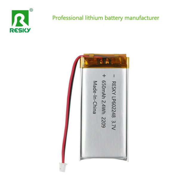 OEM Factory Solar LiPo Battery 602248 3.7V 650mAh Lithium Polymer Battery Pack for Smart Wearables