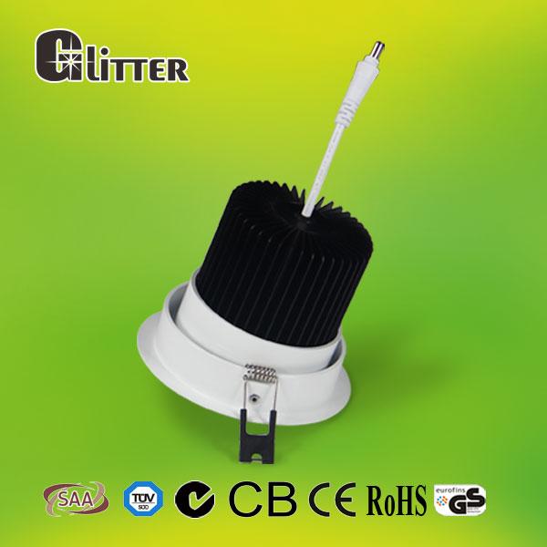 Dimmable 125mm COB LED Down Light Fire Rated , Round LED Hotel Down Lights