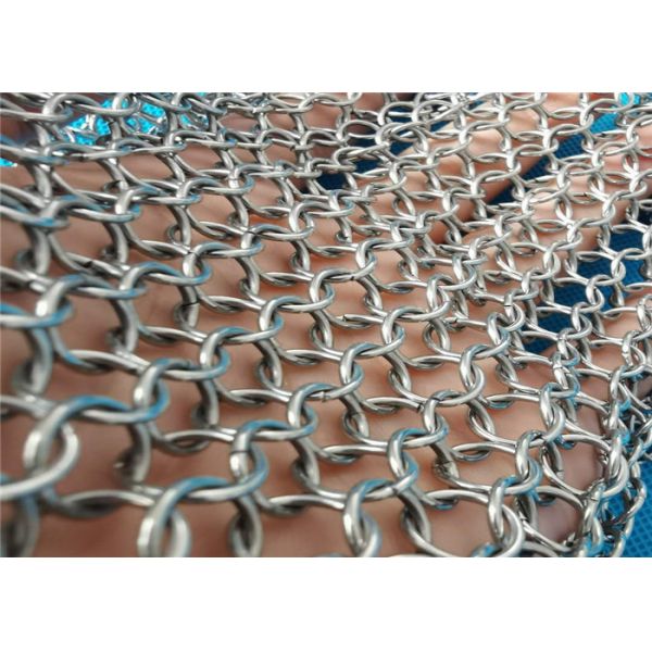 6''X6'' Round BBQ Stainless Steel Chainmail Scrubber