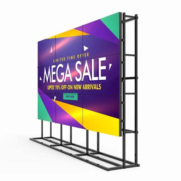 LED Backlight 55 Inch 2x2 2x3 Indoor LCD Video Wall Ultra Narrow Bezel Panel 1.7mm