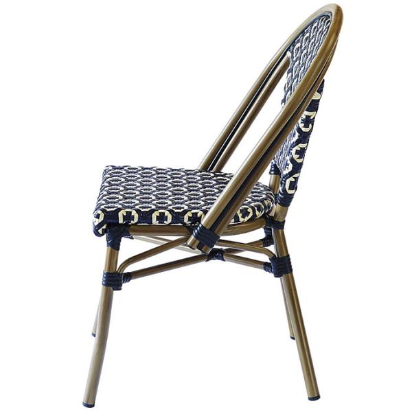 UV Resistance 1.5mm Aluminum Bistro Style Dining Chairs