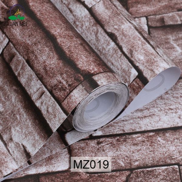 0.18mm-0.31mm espesor 3D Papel de pared de ladrillo de piedra 3D Papel de pared de ladrillo gris