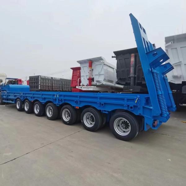 7 Axle Heavy Low Bed/Lowbed Ramp/Drop Deck Flatbed/Skeleton Semi Truck Trailer Tread 2180mm