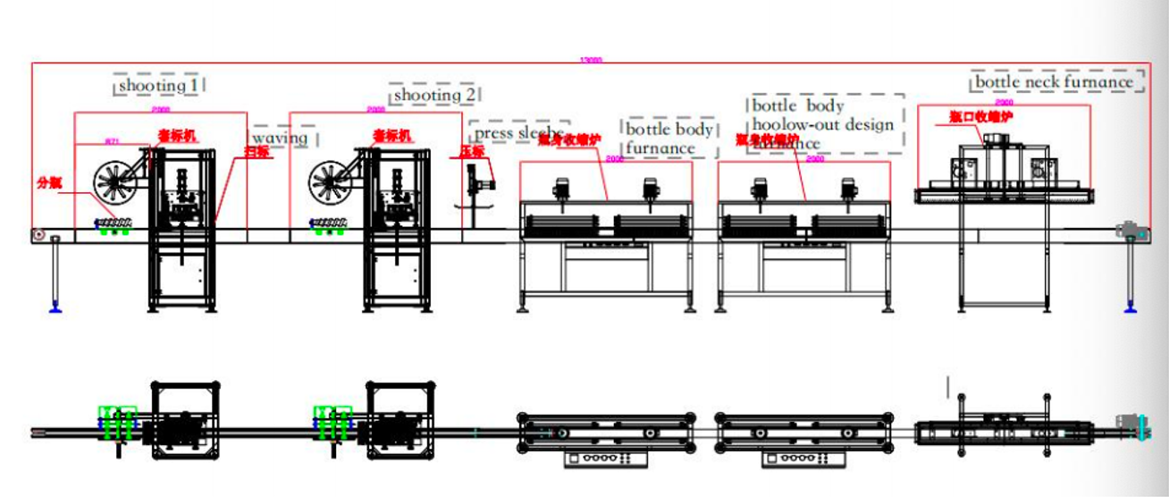 Bottle Hot Air Round Bottle Shrink Sleeve Machine Automatic SUS304 Applicator