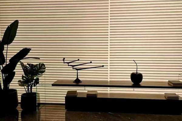 Dimmable Manual Intelligent Window Blinds Two Layer Yarn Shangri La For Bedroom