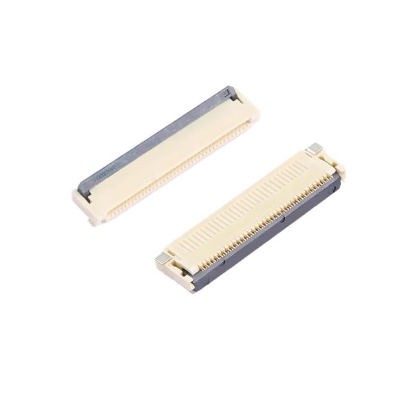 XF2M-4015-1A FFC & FPC Connector with 0.5 mm Pitch 40 Position Right Angle SMT Board Mount