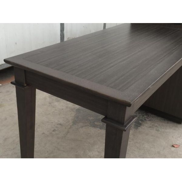 Dark Stain Simple Writing Table With Microwave Unit , Hospitality Case Goods
