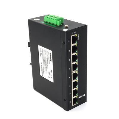 5W Industrial Ethernet Switches RJ45 Unmanaged 8 Port Poe Switch With Metal Housing