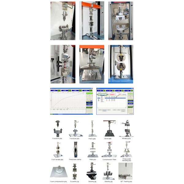 Universal Tensile Testing Machine with 2%-100%FS Test Force 0.01kN Resolution and 450mm Maximum Distance