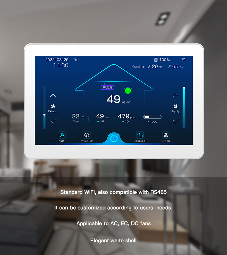 Energy Recovery Ventilation Heat Recovery Ventilation HRV/ERV Air Exchange Controller